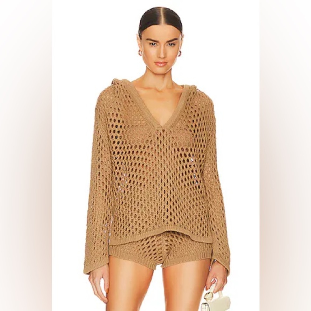 MISA Los Angeles Shamani Hoodie & Daisy Short in Mocha